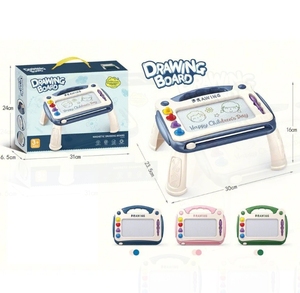 Tablero de dibujo y escritura de plástico tres en uno de 10 pulgadas, juguetes educativos, mesa de pintura con música y efectos de luz LCD - Product Image 5