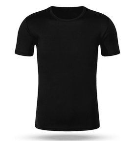 เสื้อยืดโพลีเอสเตอร์ 100% สีขาว สำหรับออกกำลังกาย วิ่ง แห้งเร็ว แบบดรายฟิต สำหรับผู้ชาย รับผลิตเสื้อยืดแบบ OEM พิมพ์ลายตามสั่ง ขายส่ง - Product Image 1