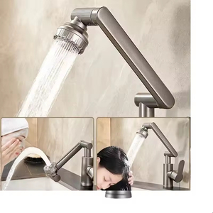 Robinet de <span class=keywords><strong>lavabo</strong></span> de salle de bain d'hôtel moderne de luxe à poignée unique en acier inoxydable et plastique, mélangeur d'eau chaude et froide - Product Image 4
