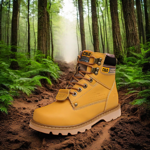 Custom-made men's genuine leather suede lace-up <b>boots</b>, comfortable outdoor hiking and mountaineering shoes - Product Image 5