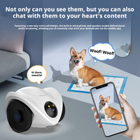 Intelligenter Mobiler Haustier-Roboter HD WLAN Haustierkamera Leckerli-Spender Interaktives Spielen Zwei-Wege-Gespräch Nachtsicht Kunststoff ABS für Haustier-Begleitung