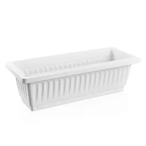 Ngoài Trời Lớn Nhựa Hình Chữ Nhật Planter Hộp Cây Hoa Chậu