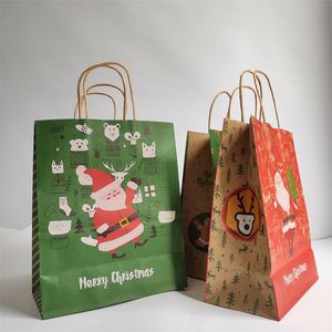 Sacs cadeaux en papier kraft de taille moyenne 22*11*27cm pour les fêtes de Noël - Product Image 3