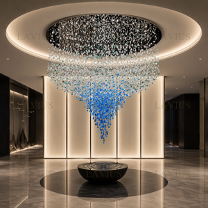 New Product Customized Indoor Project Lighting Hotel Lobby Villa Modern Crystal LED <strong>Chandelier</strong> - Product Image 3