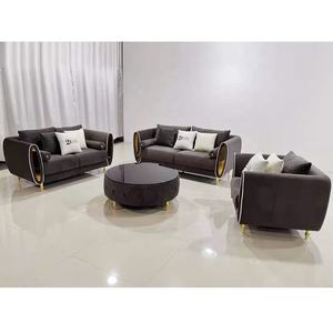 الفاخرة حلم أريكة متذبذب غرفة المعيشة مجموعة النسيج أثاث المخملية <span class=keywords><strong>Loveseat</strong></span> أريكة مع جولة طاولة القهوة - Product Image 5