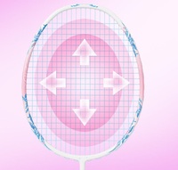 Pack de 2 raquettes de badminton professionnelles en fibre de carbone légère, 67,5 cm, durables, contrôle du volant, légèrement rigides, haute performance sportive