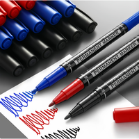Marqueur permanent à double pointe noir à l'alcool pour peinture graffiti, croquis et coloriage, idéal pour la promotion, vente en gros, OEM, Chine