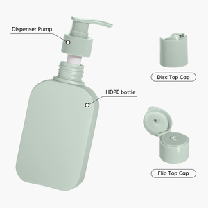 Chất lượng cao tùy chỉnh logo 120ml 250ml vuông nhựa HDPE vuông dầu gội Lotion bơm chai - Product Image 3