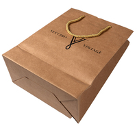 Sacs en papier kraft brun de luxe personnalisés pour le commerce de détail, sacs en papier Euro Tote avec logos