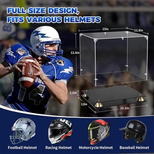 Vitrine pour casque <span class=keywords><strong>de</strong></span> football, boîte en acrylique transparente pleine grandeur, étui pour casque <span class=keywords><strong>de</strong></span> football, <span class=keywords><strong>de</strong></span> baseball ou <span class=keywords><strong>de</strong></span> moto - Product Image 2