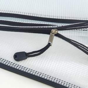 Bolsas de malla transparentes con cremallera, bolsa de plástico para archivos, bolsas reutilizables para documentos, bolsa organizadora para el hogar de gran capacidad, carpeta de archivos de PVC - Product Image 4