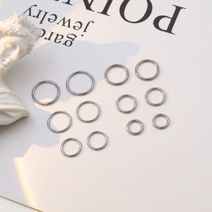 Titanium Open Ring Nose Piercing Jewelry Unisex Fashion Geometric Design 18K Purity - Product Image 1