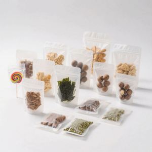 Heat Seal Self Adhesive Stand Pouches Gravure Printing Front <b>Transparent</b> Back Silver Accept Customized Sushi Milk Pet Food <b>Bags</b> - Product Image 2