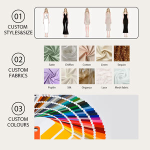 Servizio OEM Abito Lungo Estivo da Donna Stile Francese Vintage con Stampa a Pois, Maniche a Sbuffo, Vita Impero, Vestibilità Aderente - Product Image 5