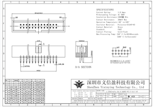 מחבר IDC מסוג DC3, 1.27 מ\\\"מ, <span class=keywords><strong>10</strong></span> פינים, זכר, שורה כפולה, חורים ישרים, הלחמה, 180 מעלות, התקנה אנכית, שקע IDC - Product Image 2