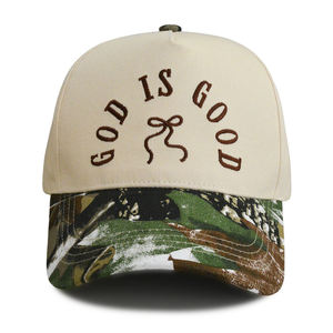 Gorra de malla vintage de 5 paneles para camionero, personalizada al por mayor, con parche bordado, para camping y aventura al aire libre, ajustable, 100% algodón ecológico - Product Image 2