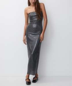 Custom Midi <strong>Dress</strong> Women Shimmering Striped Strapless <strong>Sequin</strong> Design Party <strong>Bodycon</strong> <strong>Sexy</strong> Evening <strong>Dresses</strong> Women - Product Image 1