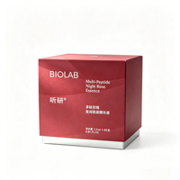 Boîte cadeau rigide carrée pour cosmétiques, emballage personnalisé pour sérum de soin de la peau avec insert de base argenté pour sérum en dose unique, vente en gros