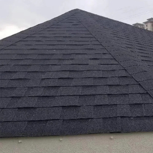 Bardeaux d'asphalte noirs <span class=keywords><strong>double</strong></span> couche de haute qualité, imperméables, faciles à installer, résistants à la chaleur, fabriqués en Chine pour les maisons - Product Image 3