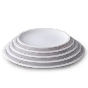 중국산 멜라민 보드 흰색 원형 접시 창의적이고 개인화 된 디자인 팬 디너 웨어 세트 북부 디너 웨어