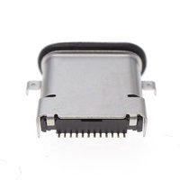 Conector USB impermeable Conector USB tipo C hembra SMD DIP de 24 pines con orificios de montaje