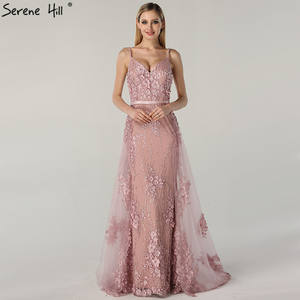 Serena collina LA60711 fiori di pizzo rosa Overskirt <span class=keywords><strong>abiti</strong></span> <span class=keywords><strong>da</strong></span> <span class=keywords><strong>sera</strong></span> speciali <span class=keywords><strong>abiti</strong></span> <span class=keywords><strong>da</strong></span> festa per le donne - Product Image 5