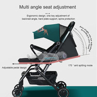 JXB Poussette pliable de luxe Hot Mom Poussette compacte pour bébé Landau de voyage pour enfants Poussettes légères pour avions