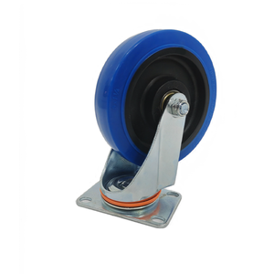 Universal <span class=keywords><strong>Caster</strong></span> Wheels 4 Polegada <span class=keywords><strong>TPR</strong></span> Azul Rodízios Mão Caminhão Trolley Heavy Duty Rodas Parafuso Rodízios 100mm - Product Image 2