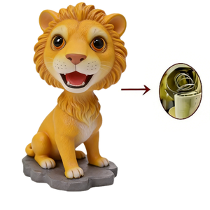 Figurine personnalisée en résine de lion, faite à <span class=keywords><strong>la</strong></span> main et peinte à <span class=keywords><strong>la</strong></span> main, <span class=keywords><strong>ronde</strong></span> et unique, pour les amoureux des animaux - Product Image 2