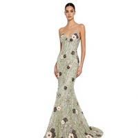 Robe longue moulante vintage à motif floral pour femme, style empire, bretelles spaghetti, bustier, idéale pour les soirées et les fêtes