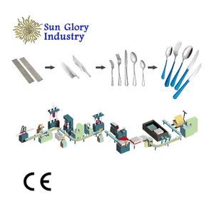 Sun glory automatico in acciaio inox cucchiaio e forchetta fabbricazione di macchinari per la produzione di posate in metallo macchina linea di produzione