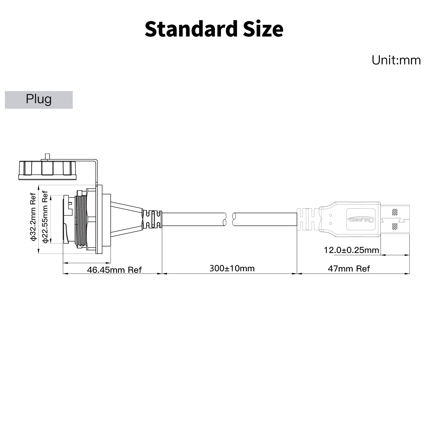 CNLINKO YU USB Two Point Snap Lock IP68 Waterproof Circular Connector With Pre Assembled Cable High Speed Data Transfer Assembly · image 5