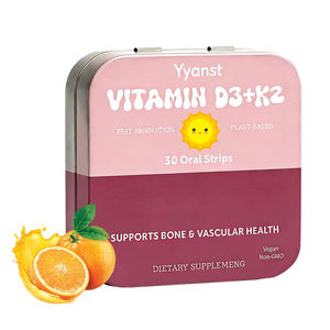 Tiras Orales de Vitamina D3 + K2 de Absorción Rápida, a Base de Plantas, Veganas, para Apoyar la Salud Ósea y Vascular, Muestra Gratuita para Adultos, OEM/ODM - Product Image 1