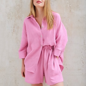 Vêtements pour femmes printemps-automne 2026, mode féminine, ensemble haut à manches longues et pantalon court, costumes deux pièces pour femmes, deux pièces - Product Image 1