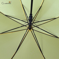 Parapluie droit semi-automatique YS-1100 à ouverture automatique et fermeture manuelle, avec logo personnalisé imprimé, design tendance, en tissu polyester imperméable