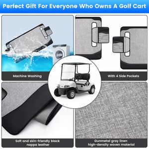 Fundas Personalizadas para Asientos de Carrito de Golf para 2 Personas, Compatibles con EZGO, Yamaha y Club Car, con Reposabrazos, Funda Universal para Asiento de Carrito de Golf - Product Image 6