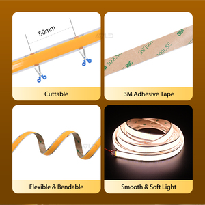 Super Wide 25w Flex Cob Led <b>Strip</b> Dc24 960LEDs 15mm Dimmable High Lumen Bright Led COB <b>Strip</b> - Product Image 2