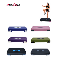 Plataforma de paso de ejercicio aeróbico de entrenamiento al por mayor plataforma de paso aeróbico ajustable con logotipo personalizado profesional