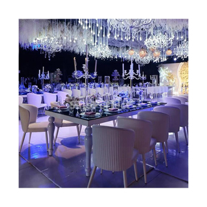 Chaises d'événement modernes, banquet doré, restaurant pour meubles de mariage, salle à manger en acier inoxydable, meubles modernes - Product Image 1