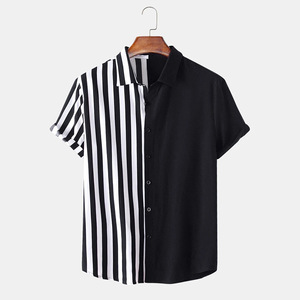 Camisa Casual Oversize <span class=keywords><strong>de</strong></span> Manga Corta <span class=keywords><strong>para</strong></span> Hombre, Novedad en Tops, Estilo Masculino, Ajuste Slim, Color Sólido - Product Image 3