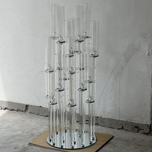Candélabre en cristal à 20 bras, <span class=keywords><strong>grand</strong></span> modèle, avec tubes en verre pour bougies, pour décoration de mariage et de maison - Product Image 4