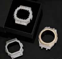 Bijoux de mode en Moissanite VVS, Boîtier et bracelet de montre Buss Down pour montres DW5600 GA2100, passe le test du diamant