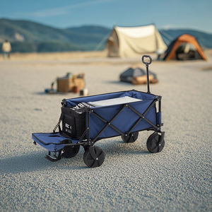 STARRYHEART 220lbs Weight Capacity Foldable Wagon Heavy Duty Folding Utility Garden <b>Cart</b> With Big All Terrain Beach Wheels - Product Image 6