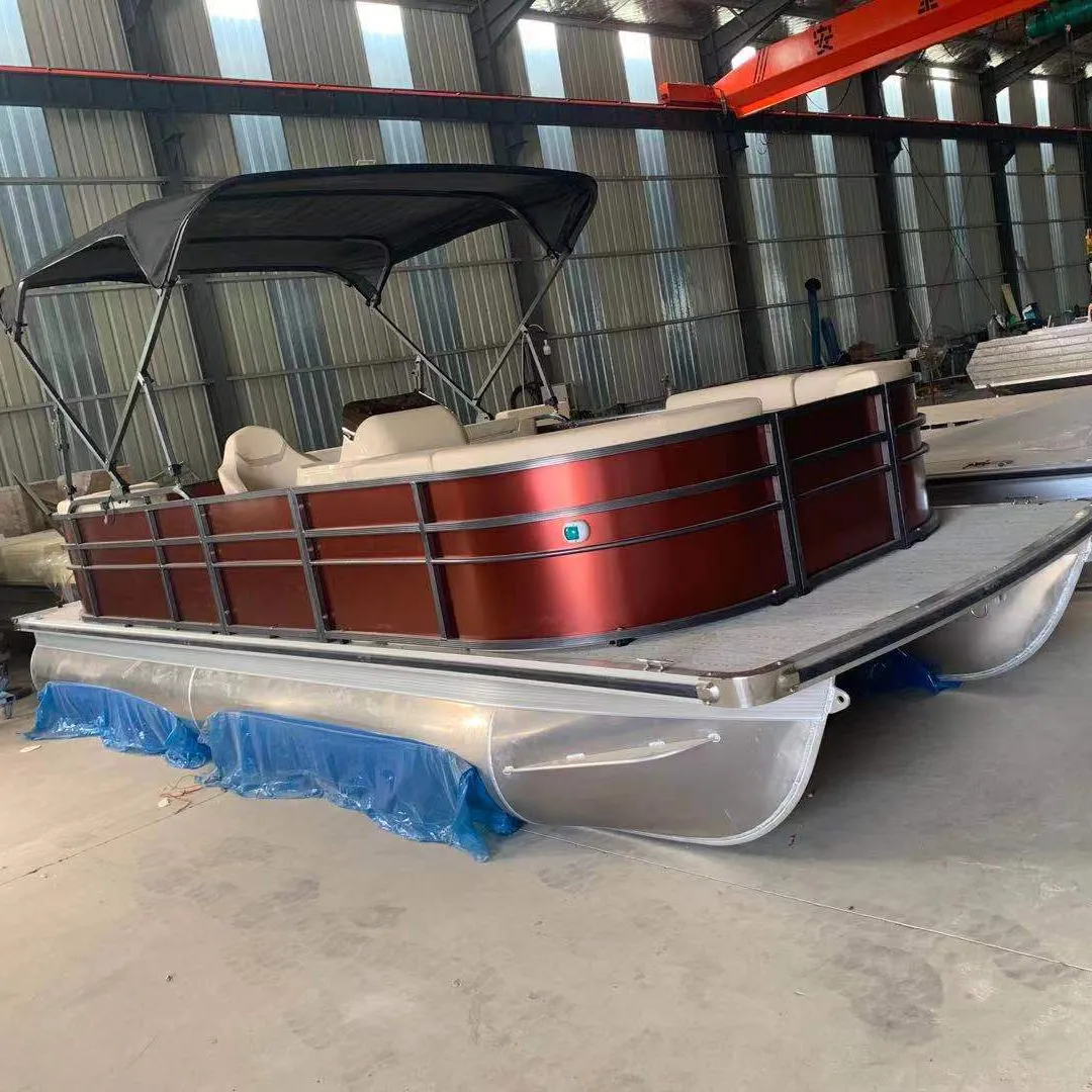 Customized pontoon boats 15ft/17ft/19ft/21ft/23ft/25ft/27ft/29ft Aluminum pontoon boat for party