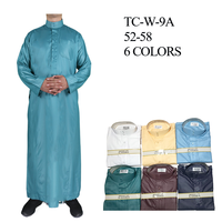 CCY Qamis Arabe pour Homme, Kandura Saoudienne, Vêtement Musulman Islamique Traditionnel du Moyen-Orient, Robe Jubba Saoudienne à Col Montant, Personnalisable