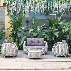 Divano da giardino circolare in lega di alluminio Premium più venduto resistente allo stampo <span class=keywords><strong>e</strong></span> confortevole per <span class=keywords><strong>balconi</strong></span> di Villa - Product Image 2