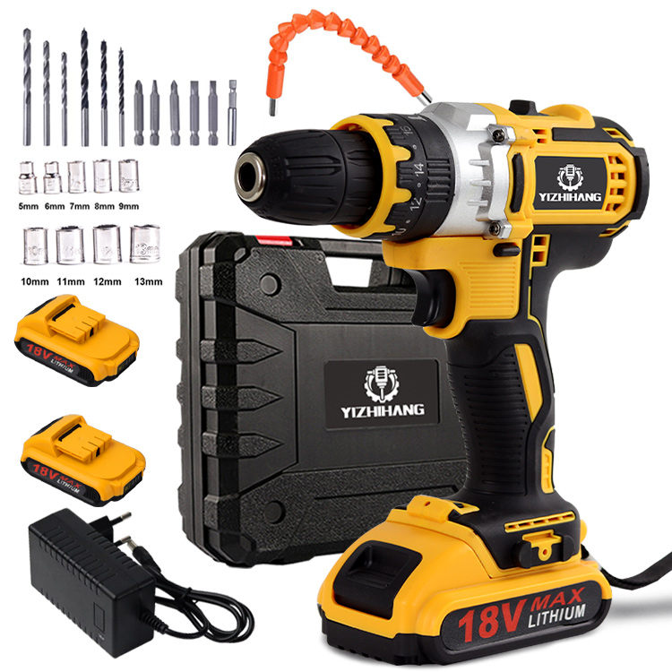 Good Quality Lithium rechargeable battery power tools hand drill machine electric cordless drill power drills