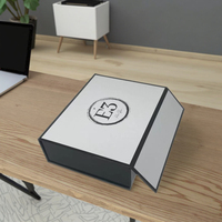 Boîtes pliantes à cadeau magnétiques de luxe blanches et noires recyclables à prix de gros personnalisés électroniques