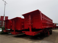 Remorque benne basculante chinoise de 60 mètres cubes, remorque benne hydraulique ATV de 45 mètres cubes, remorque benne basculante de 50 tonnes, remorque basculante de 30 mètres cubes