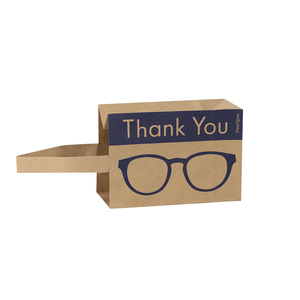 Bolsa de Papel Kraft Pequeña con Asa para Tienda de Gafas, Personalizable con su Logotipo, para Agradecer a los Clientes - Product Image 4